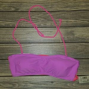 American eagle purple and pink bandeau swim top